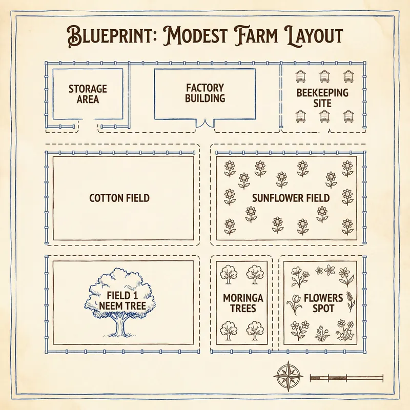 Modest Farm Layout Blueprint: Essential Elements