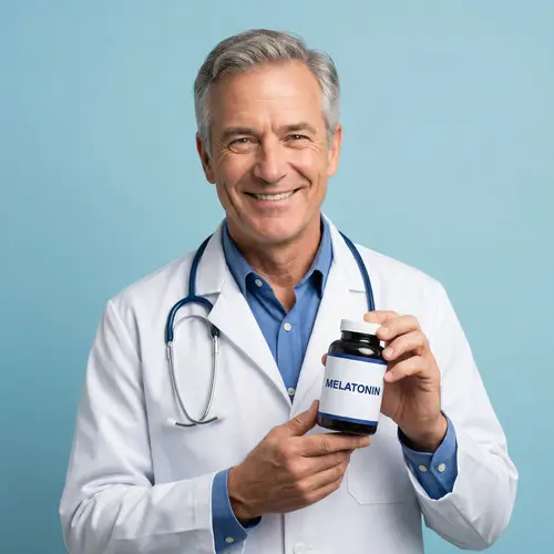 Friendly Doctor Promoting Melatonin for Better Sleep