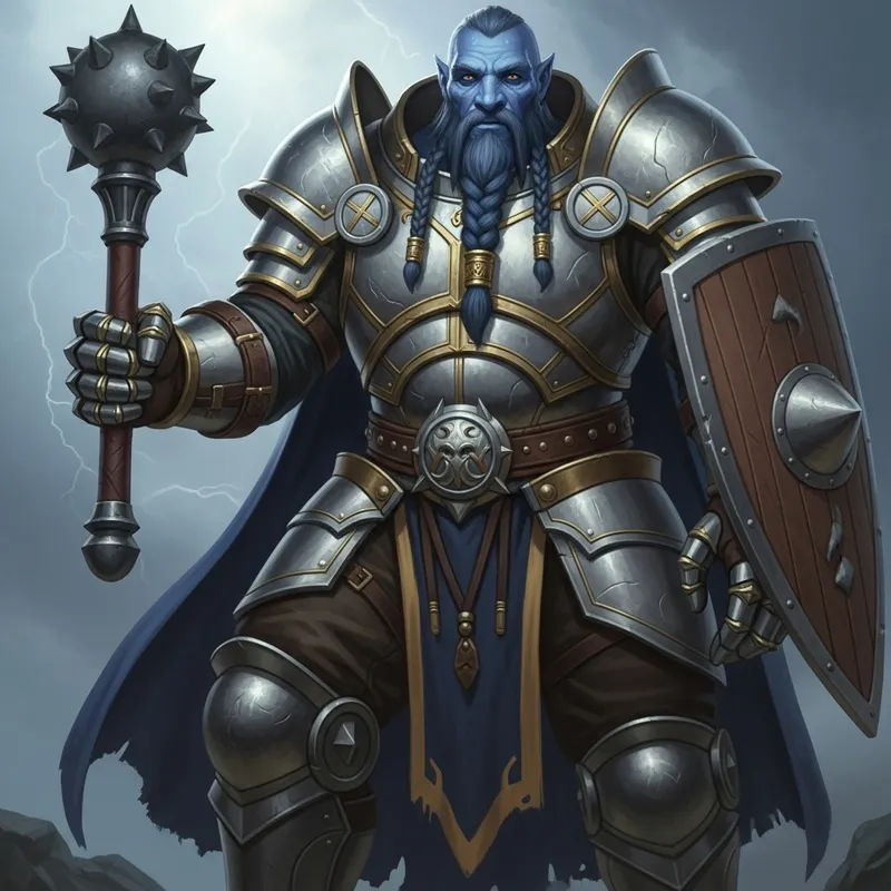 Cloud Giant Goliath Cleric in Plate Armor