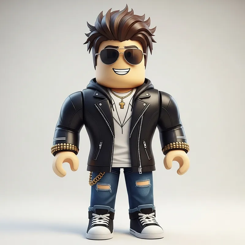 Stylish Roblox-Inspired Boy Character Image
