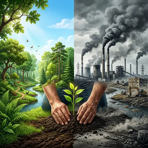 Sustainability vs. Climate Change: A Visual Metaphor of Hope