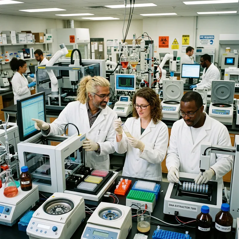 Eccentric Scientists in a Microbiology Lab Experiment