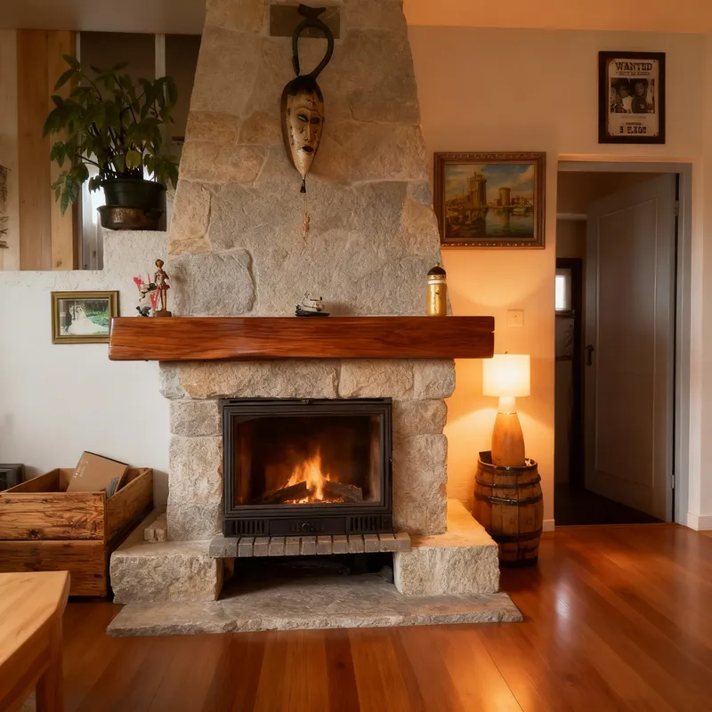 Cozy Rustic Style: Stone and Wood Home Makeover