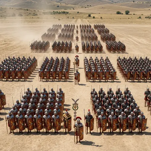 1st Century Roman Legion Battle Formation | Detailed Image