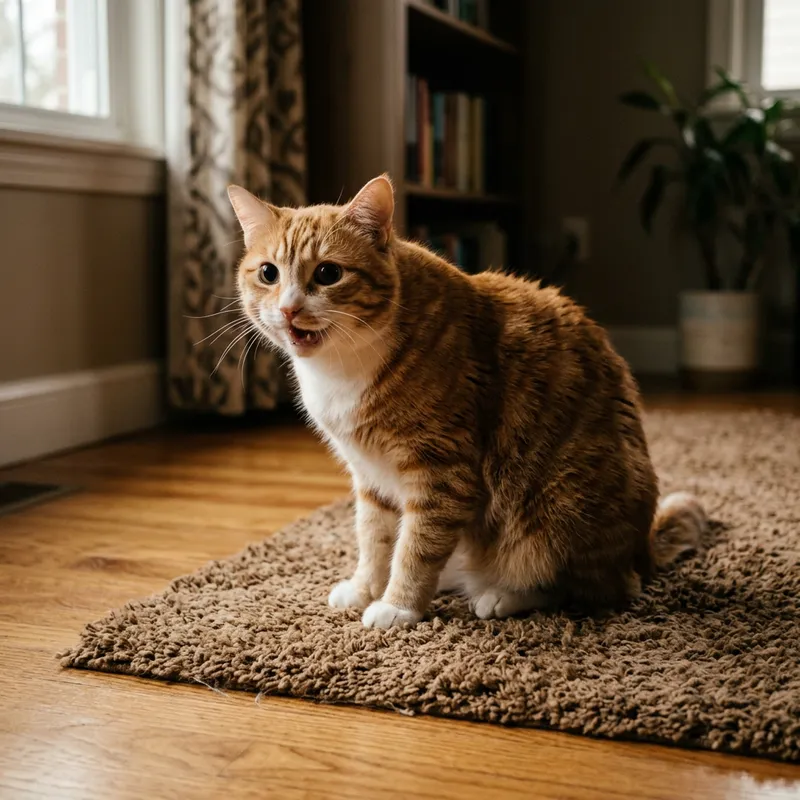 Fluffy Orange and White Cat Crying | Emotional Feline Moment Fluffy Orange and White Cat Crying | Emotional Feline Moment