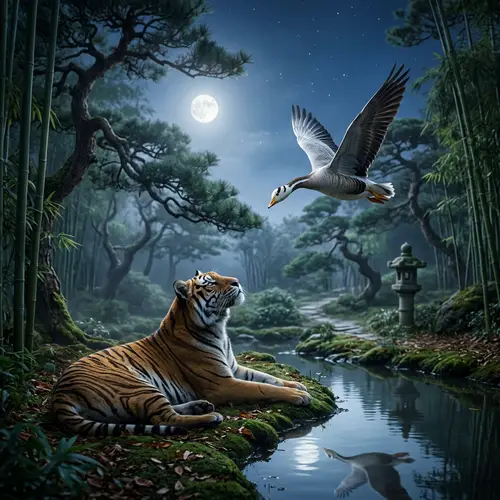 Tiger Falls for Wild Goose: A Romantic Encounter