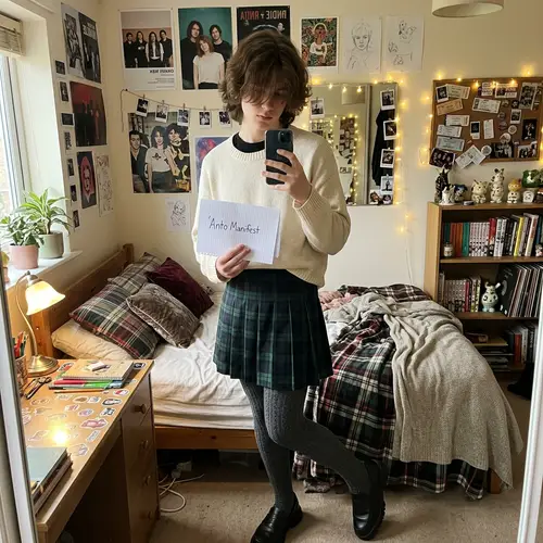 Stylish Teenage Boy Fashion Selfies in Cozy Bedroom | Anto Manifest