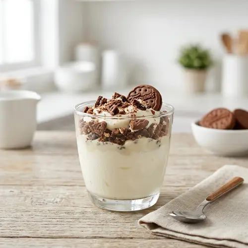 Delicious Creamy Dessert with Traquinas Cookies