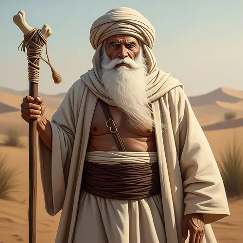 Ancient Arabian Man with White Beard Artwork
