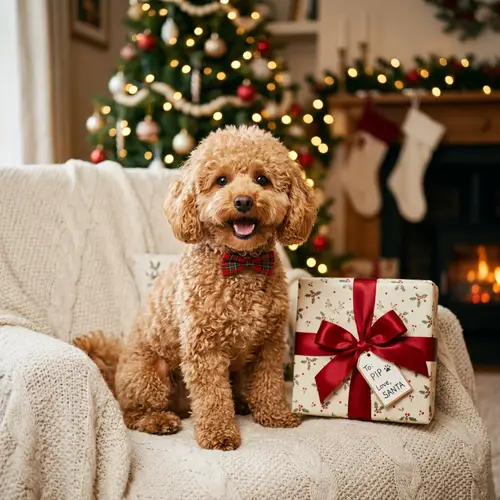 Adorable Mini Poodle with Gift Box