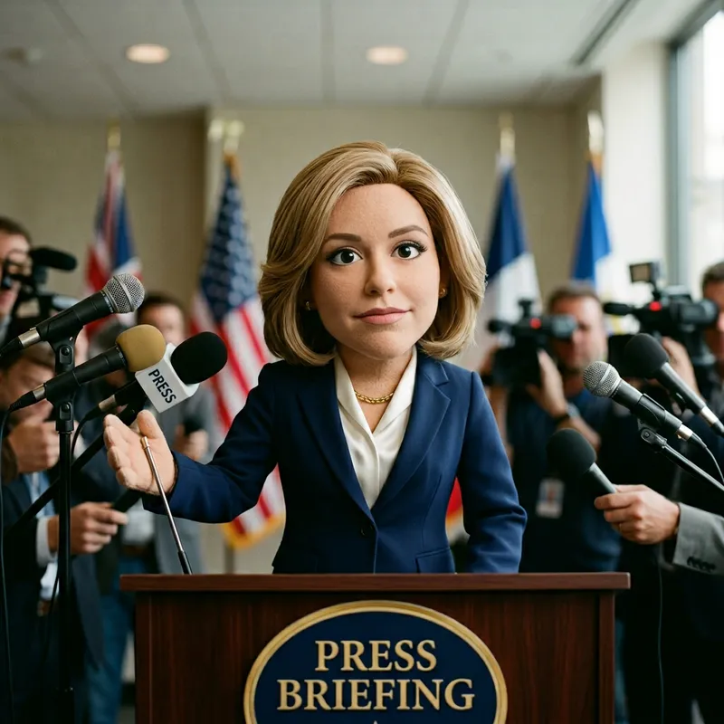 Karoline Leavitt Puppet - Fun Political Toy