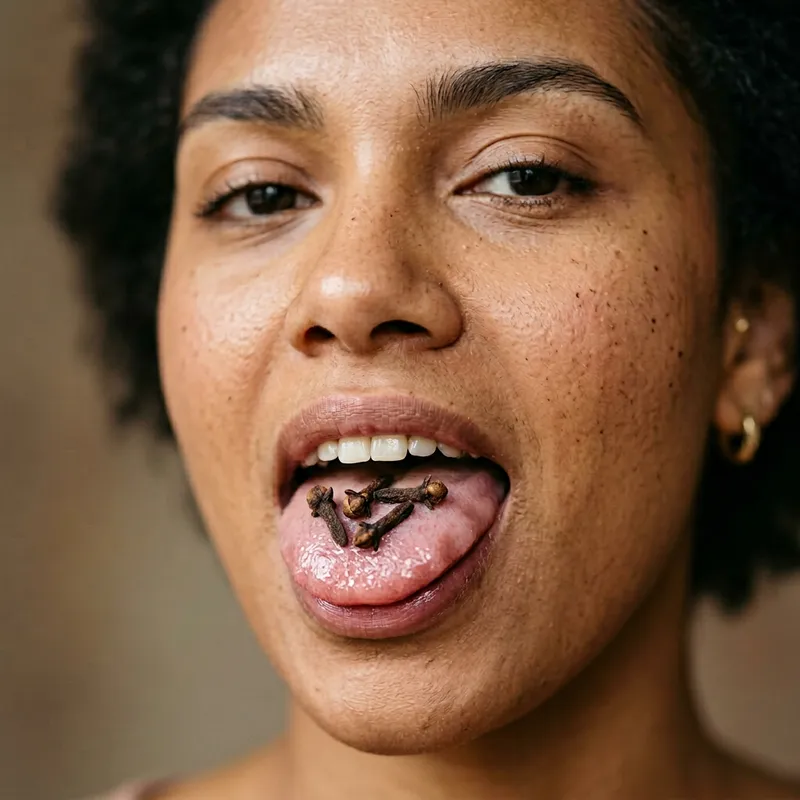 Cloves under Tongue | Rich Brown Texture Cloves under Tongue | Rich Brown Texture