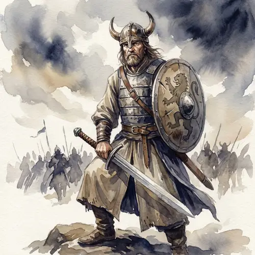 Intense Warrior Watercolor Art | Strong Battle Scene