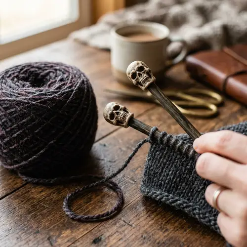 Skull Knitting Needles & Yarn: Unique Craft Supplies