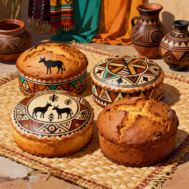 African Traditional Art Cakes Collection