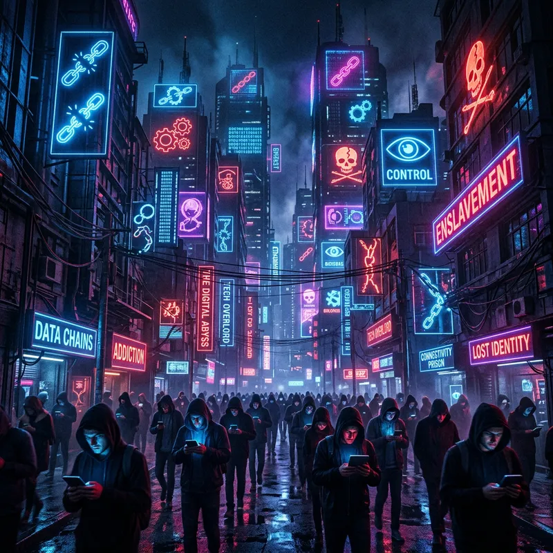 Exploring the Dark Side of Technology in Neon Hues Exploring the Dark Side of Technology in Neon Hues