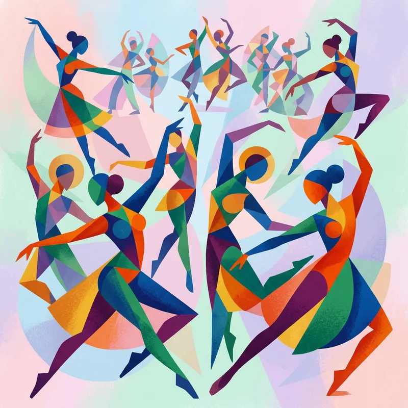 Vibrant Abstract Dance Artistry