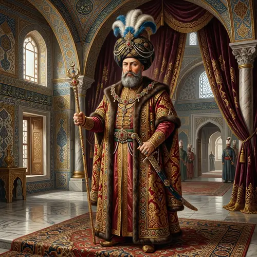 Fatih Sultan Mehmet | Ottoman Empire Ruler in Regal Attire