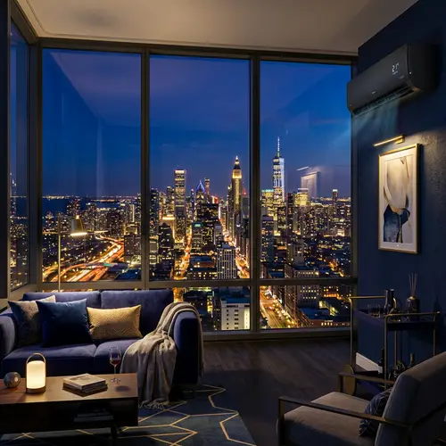 Stunning Evening City Views from a Modern Apartment