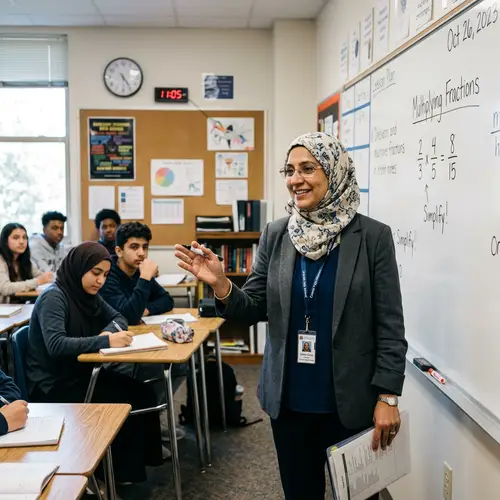 Inspirational Hijab-Wearing Teacher at 50