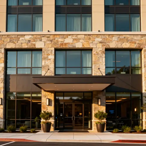 Elegant Hotel Front View Background