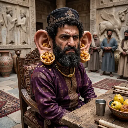 Persian Empire Minister with Oversized Ears and Quince Tart