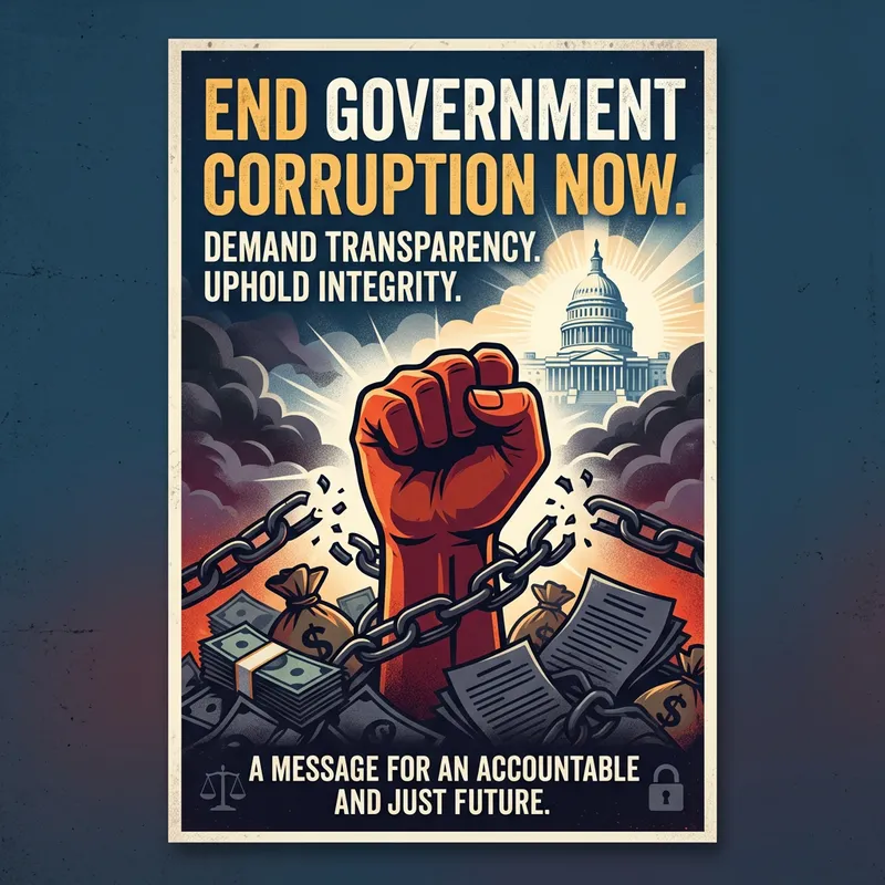 Call to End Corruption: Digital Poster Design