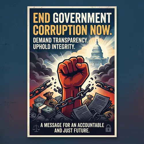 Call to End Corruption: Digital Poster Design