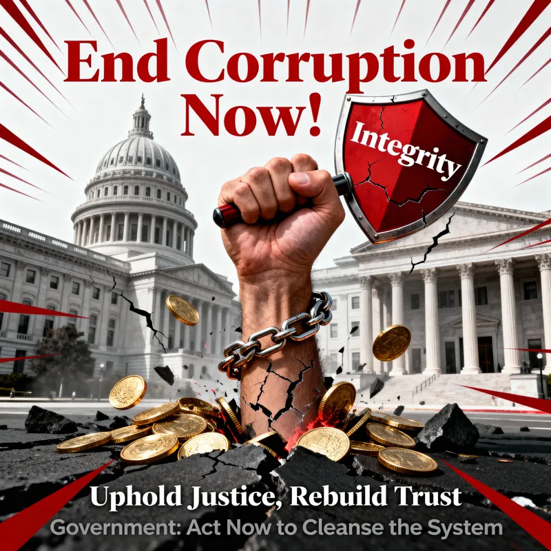 Call to End Corruption: Digital Poster Design