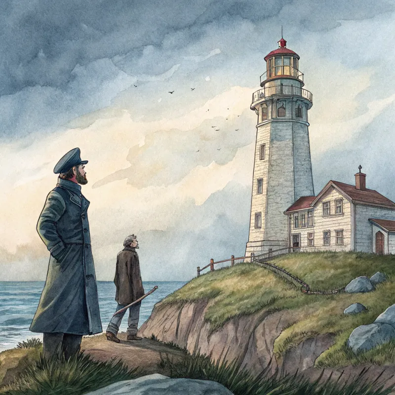 Brave Lighthouse Keeper & Supernatural Companion Art