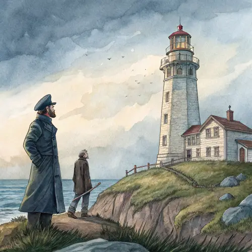 Brave Lighthouse Keeper & Supernatural Companion Art