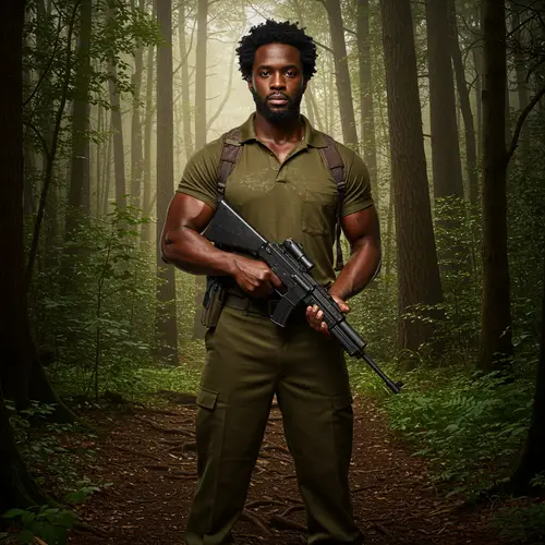 Muscular Love Monster in the Woods