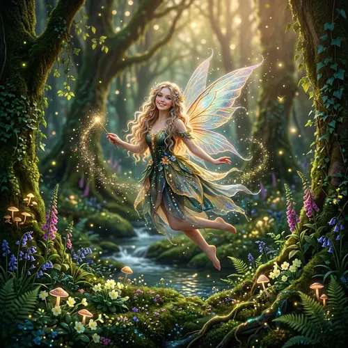 Magical Fairy in a Beautiful Forest