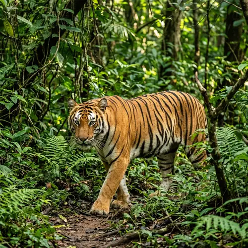 Majestic Tiger in Lush Jungle | Wildlife Photography