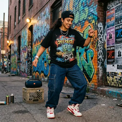 South Asian Woman Hip Hop Style | Street Dance Fashion