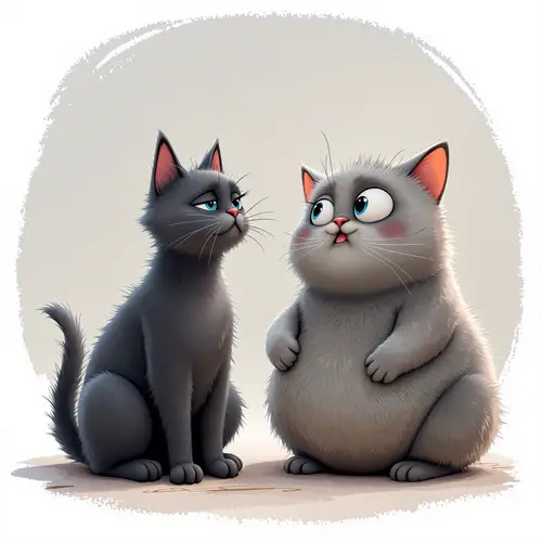 3D Cartoon Cats Talking: A Fun Scene