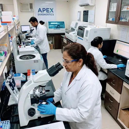 Professional Medical Laboratory Specialist Conducting Tests