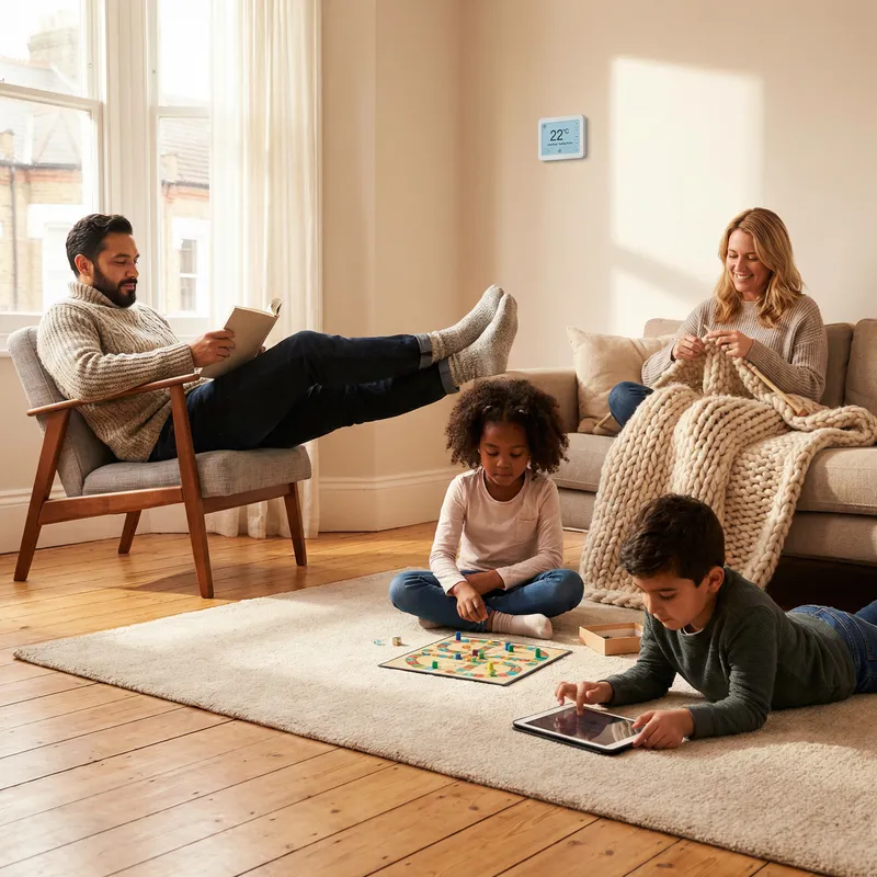 Warm Family Moment with Underfloor Heating