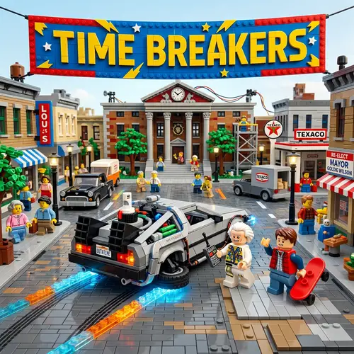 Back to the Future Lego Scene | Time Breakers