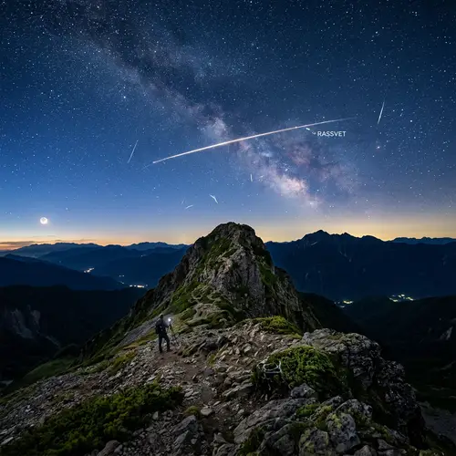 Stunning 'Rassvet' Satellite Views from Majestic Mountain Peak