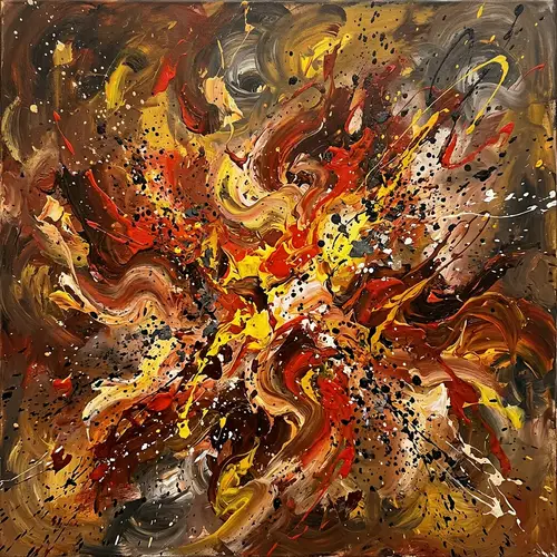 Dust Explosion Abstract Art | Dynamic Swirling Hues