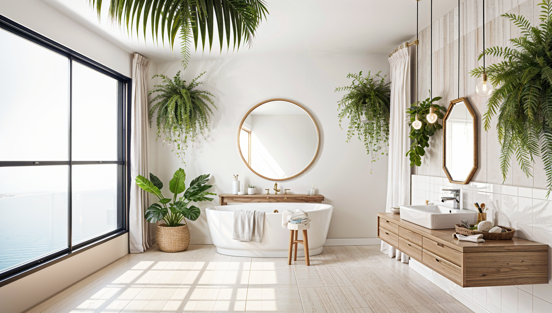 Tropical Bathroom Design Ideas | AI Art Generator | Easy-Peasy.AI