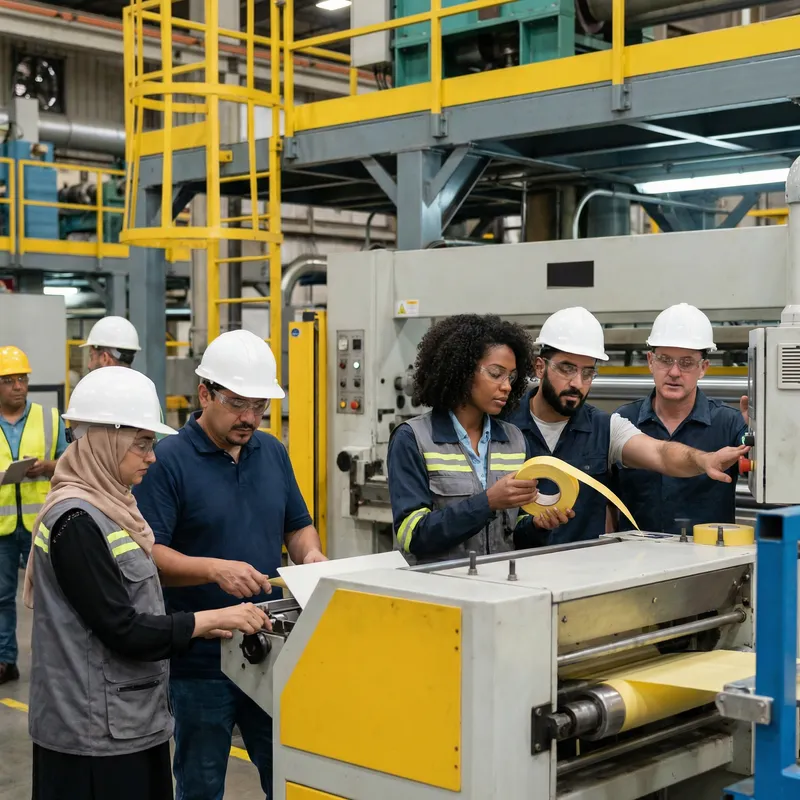 Diverse Team Manufacturing Custom Electrical Insulation Materials