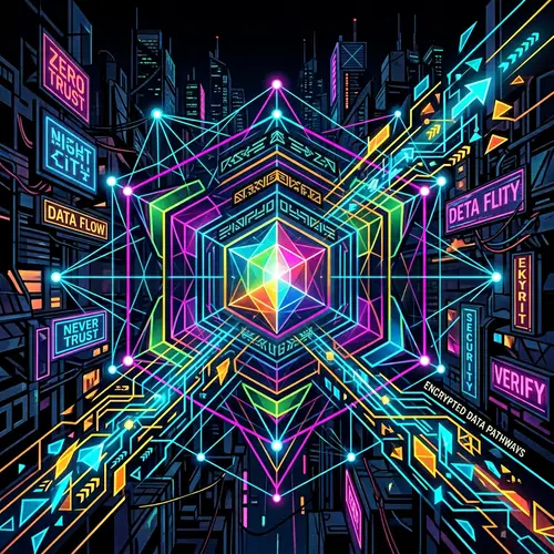 Zero Trust Architecture: Abstract Digital Art Representation