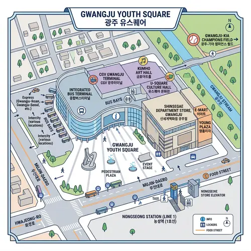 2D Render of Gwangju Youth Square