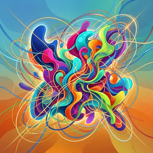 Abstract Collaboration Art: Synergy in Color