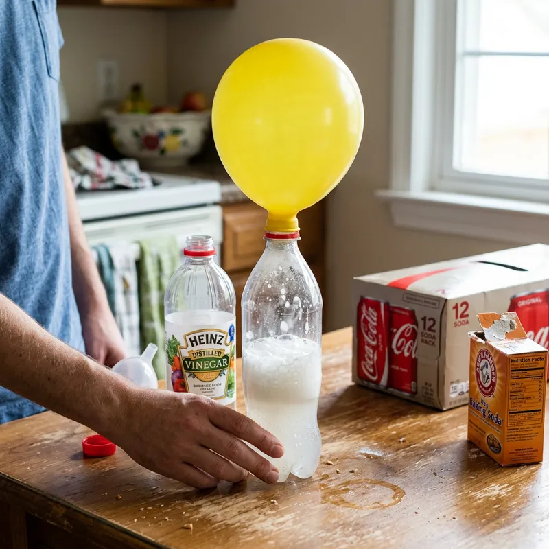 DIY Science Experiment: Vinegar Balloon Inflation Reaction DIY Science Experiment: Vinegar Balloon Inflation Reaction