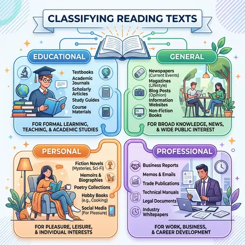 Classifying Reading Texts: Educational, General, Personal, Professional
