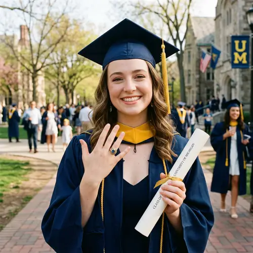 Graduation Photo with Class Ring