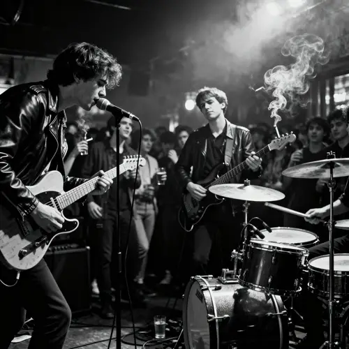 Indie Rock Band Live in Black and White